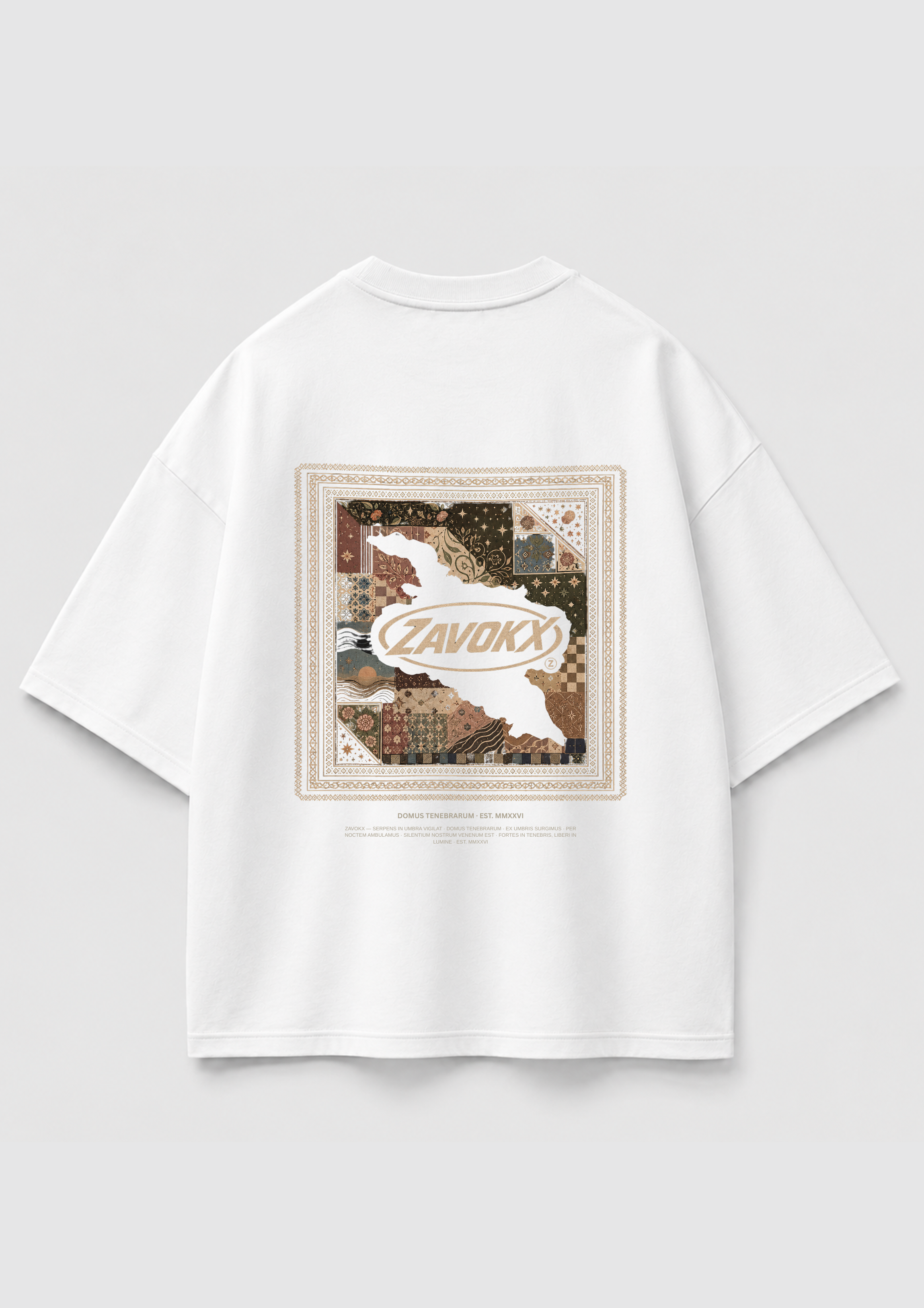 Bandana Graphic Beige Tee